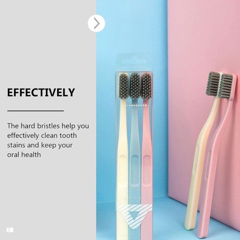 Minkissy 6 Pack Hard Bristle Toothbrushes For Adults Ergonomic Travel Design - Image 5